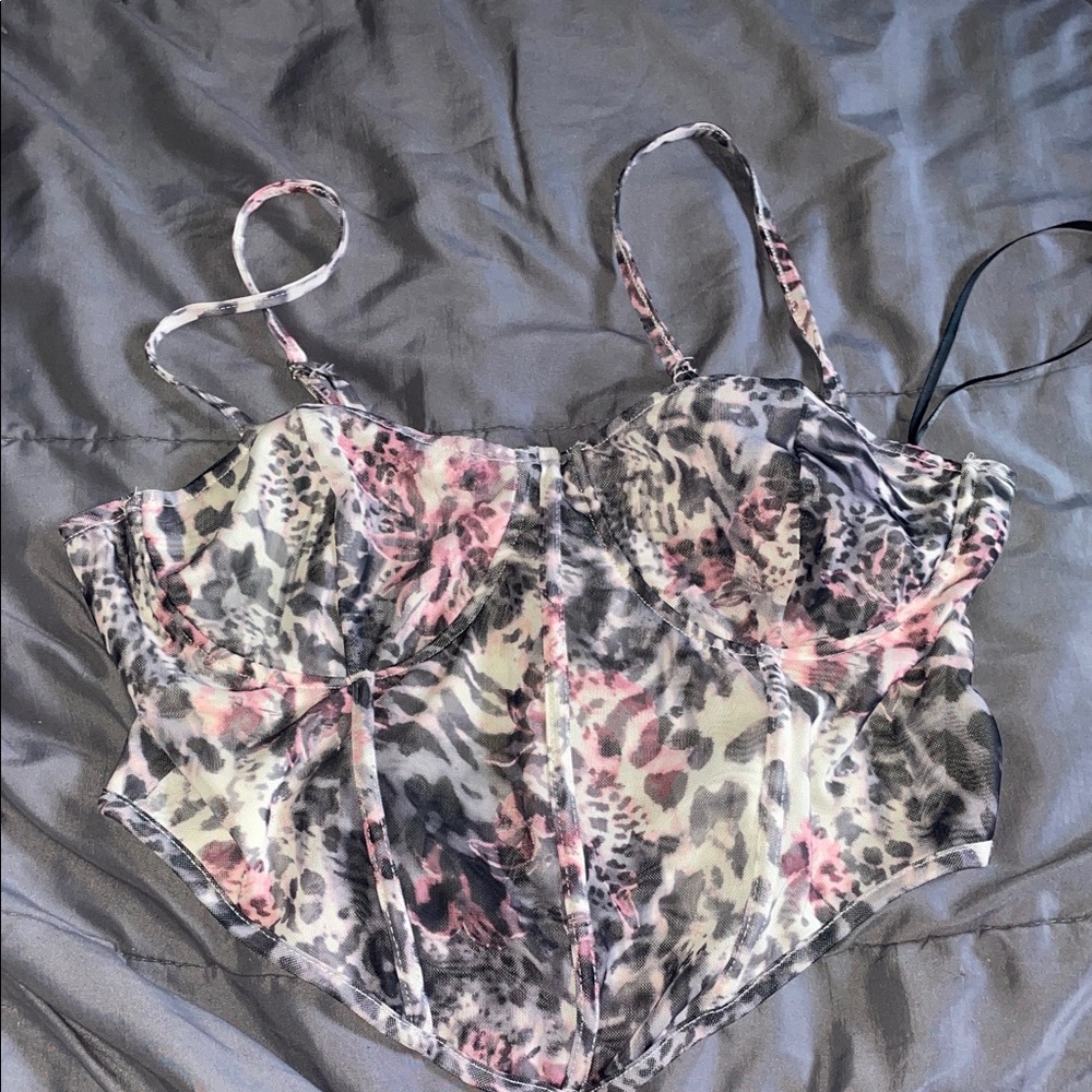 Forever 21 Leopard Print Corset Top